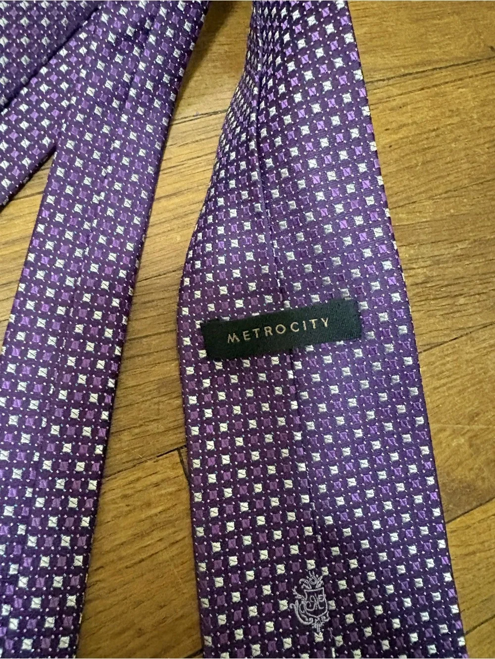Classic Purple Geo-Pattern Men's Tie